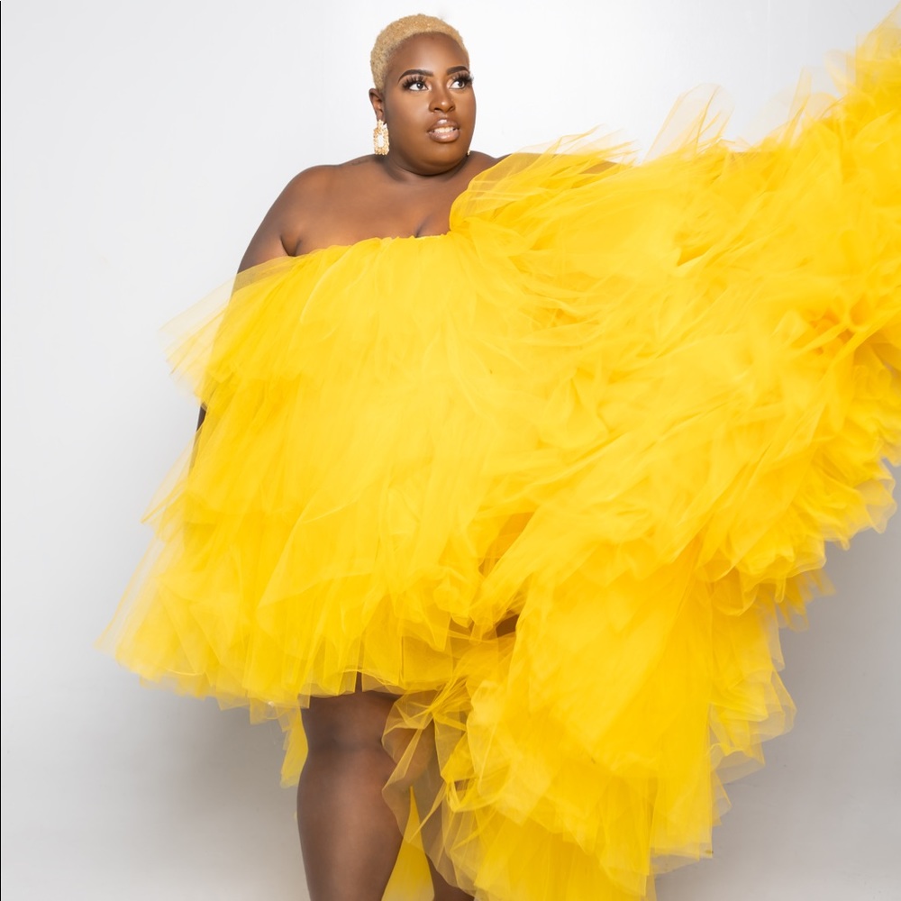 Oyemwen Orchid Dress in Golden Yellow